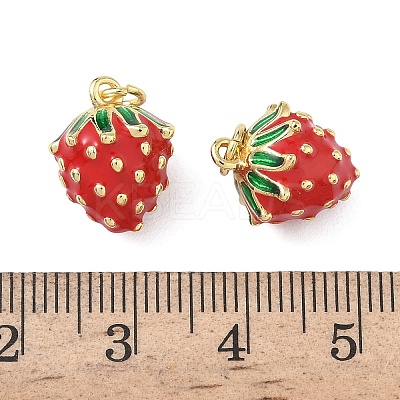 Brass Enamel Pendants KK-L256-44G-05-1