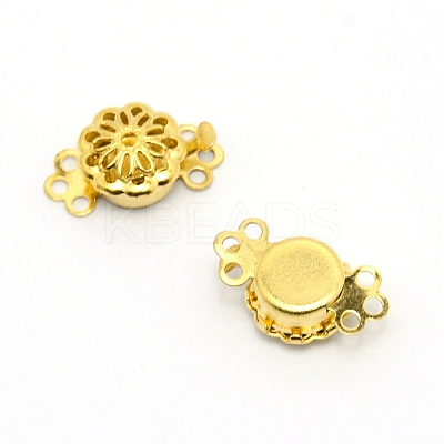 Brass Box Clasps KK-WH0034-69G-1