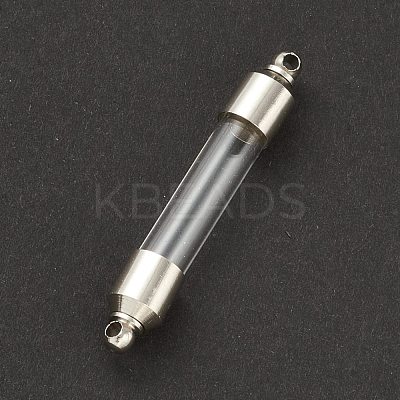 Transparent Glass Vial Pendant Normal Link Connectors GLAA-D004-03P-02-1