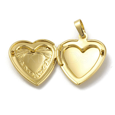 Rack Plating Brass Locket Pendants KK-G452-06G-1