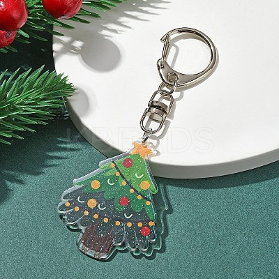Christmas Theme Acrylic Pendant Decoration HJEW-YW00032-06-1