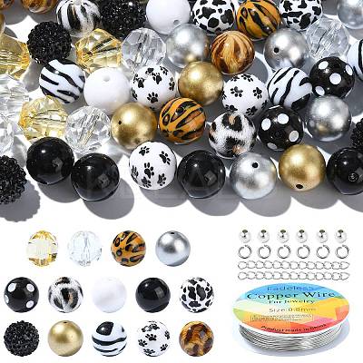 Animal Themed Acrylic & Resin Beads DIY Jewelry Making Kits DIY-CJ0002-43-1