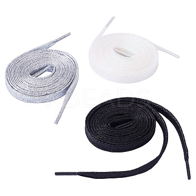 3 Pairs 3 Colors Polyester Cord Shoelace AJEW-TA0002-36A-1