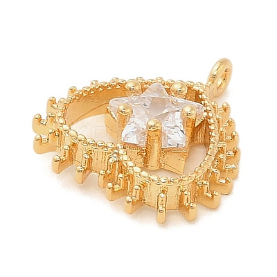 Brass Micro Pave Cubic Zirconia Pendants LS-KK-I380-21G-1