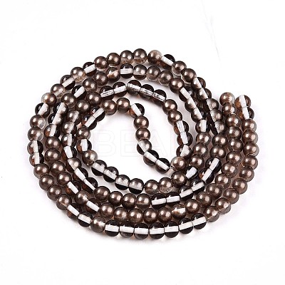 Baking Paint Transparent Glass Beads Strands DGLA-N011-6mm-09-1