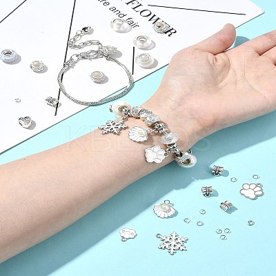 DIY Brass & Alloy European Style Bracelets Making Kits DIY-FS0007-22-1