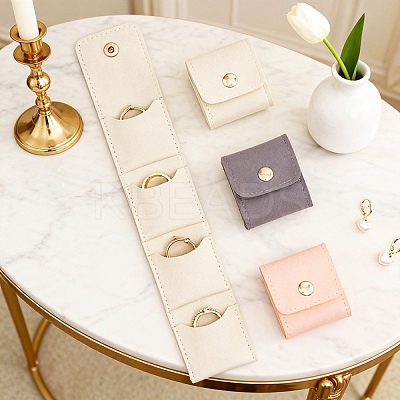 Microfiber Jewelry Rolls for Rings Earrings Necklaces AJEW-C045-01A-1