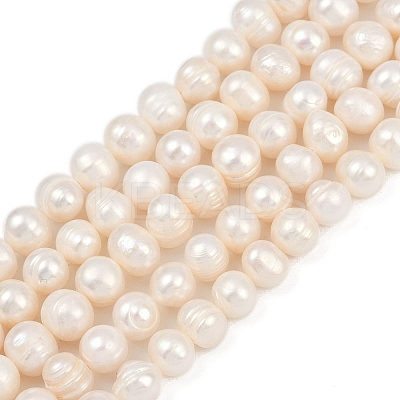 Natural Cultured Freshwater Pearl Beads Strands PEAR-I007-07J-08A-1