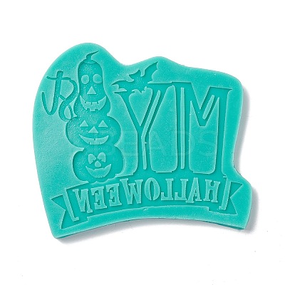 DIY Pumpkin with Word My 1st Halloween Food Grade Silicone Molds DIY-G057-A08-1