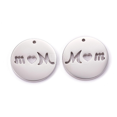 Non-Tarnish Mother's Day 304 Stainless Steel Pendants LS-STAS-F261-05P-1