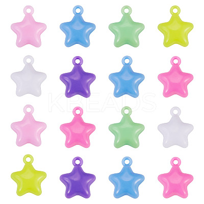 20Pcs Opaque Acrylic Pendants MACR-TADJ0001-04-1