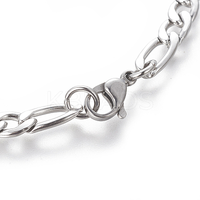 Tarnish Resistant 304 Stainless Steel Figaro Chain Bracelets BJEW-E369-11P-1
