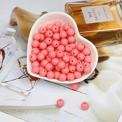 Opaque Acrylic Beads OACR-SZC0001-02C-06-1