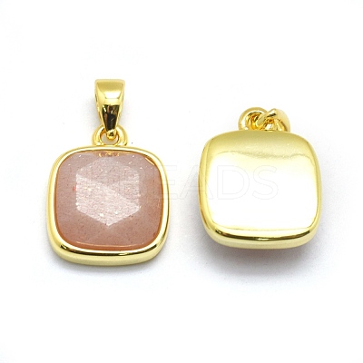 Natural Sunstone Pendants G-O176K-04G-1
