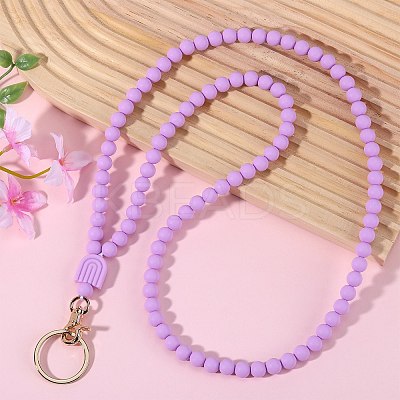 1Pc Silicone ID Card Neck Strap Card Holder NJEW-SW00027-04-1
