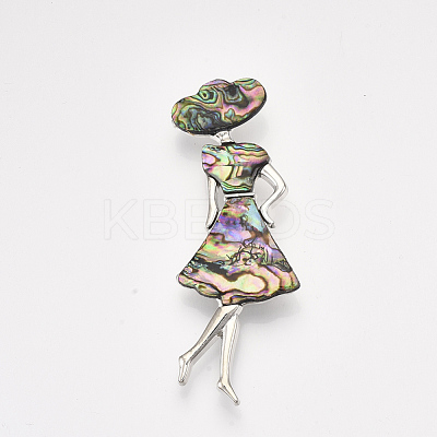 Shell Brooches/Pendants SHEL-S275-42A-1