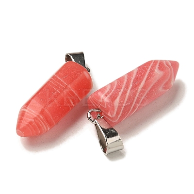 Synthetic Rhodochrosite Pendants G-Z067-07P-18-1