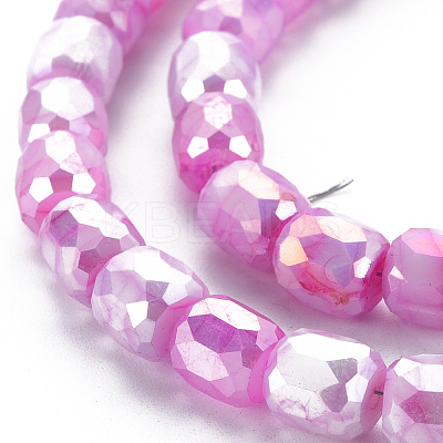 Opaque Baking Paint Glass Beads Strands EGLA-N006-008-B06-1