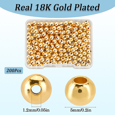 Rack Plating and PVD Vacuum Plating Brass Round Spacer Beads FIND-SP0002-24E-1
