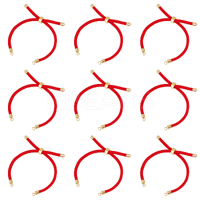 10Pcs Twisted Nylon Cord Slider Bracelet Making MAK-UN0001-54B-1