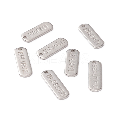 7Pcs 7 Style 201 Stainless Steel Pendants STAS-FS0001-11P-1