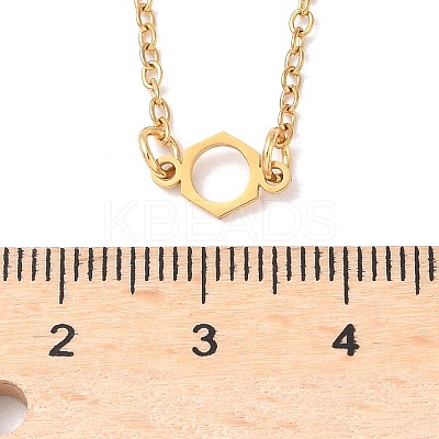 304 Stainless Steel Chemical Symbol Pendant Necklaces NJEW-Z073-03G-01-1