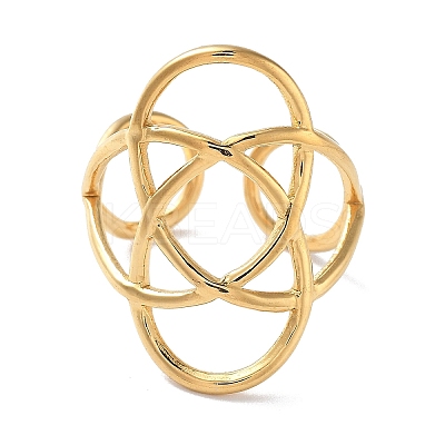 304 Stainless Steel Open Cuff Rings for Women RJEW-M020-07G-05-1