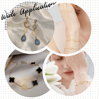 12Pcs 2 Colors 201 Stainless Steel Links STAS-DC0003-13-1
