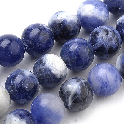 Natural South Africa Sodalite Beads Strands G-S259-35-12mm-01-1
