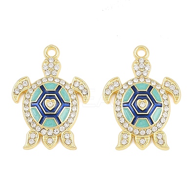 Alloy Colorful Enamel Pendants FIND-C095-02G-1
