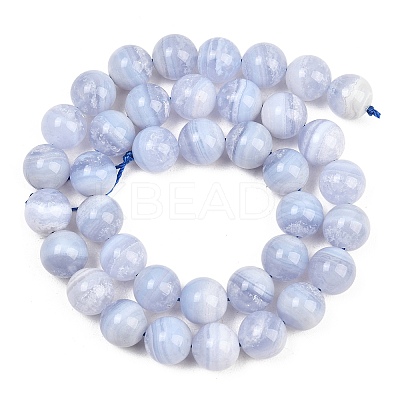 Natural Blue Lace Agate Beads Strands G-D106-A01-10mm-1