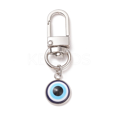 Resin Evil Eye Pendant Decorations HJEW-JM00725-01-1