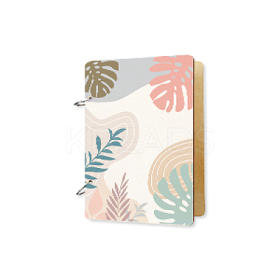 Wooden 2-Ring Loose Leaf Binder Postcard Phote Album Cover DIY-WH0547-031-1