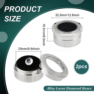 Alloy Loose Diamond Boxes CON-WH0104-11A-P-1