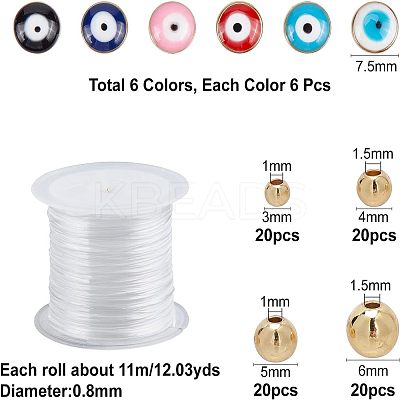 116Pcs DIY Evil Eye Style Bracelet Making Kits DIY-NB0005-01-1