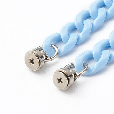 Opaque Acrylic Curb Chain Phone Case Chain HJEW-JM00512-05-1