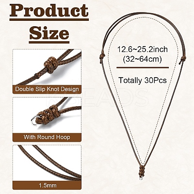 Korea Waxed Polyester Cord Adjustable Necklace Making NJEW-YW00001-1