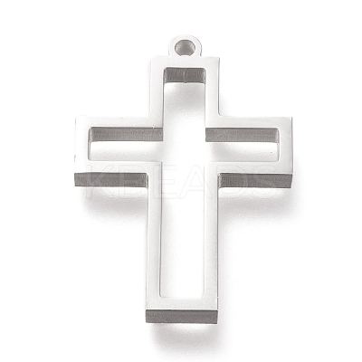 Non-Tarnish 304 Stainless Steel Open Back Bezel Pendants STAS-K208-04P-A-1