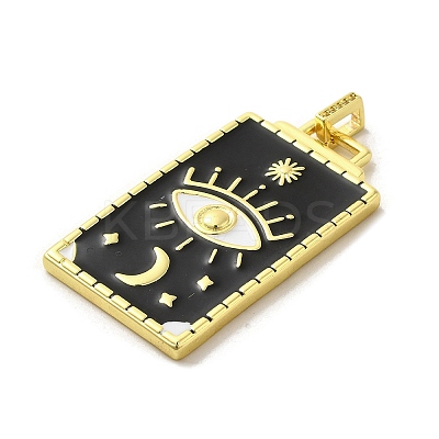 Brass Micro Pave Cubic Zirconia Pendant with Enamel KK-H458-02G-D01-1