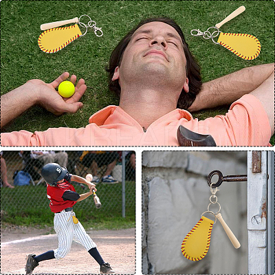 Baseball Theme DIY Luggage Tag Making Kits DIY-CL0002-24B-1