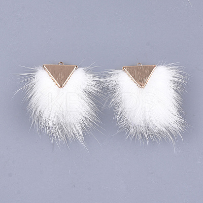 Faux Mink Fur Tassel Pendant Decorations FIND-S302-05J-1