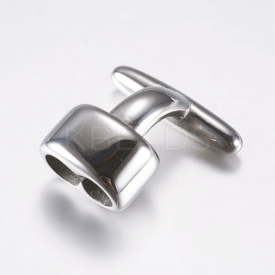 Non-Tarnish 316 Surgical Stainless Steel T Bar Hook Clasps STAS-K157-07P-1