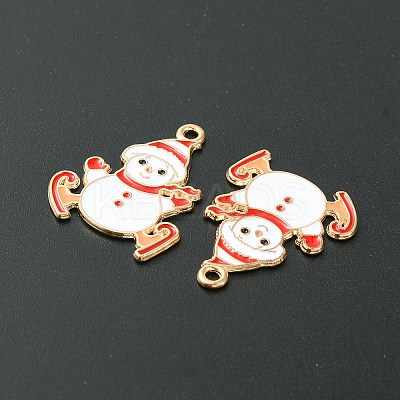 Christmas Alloy Enamel Pendants ENAM-D047-07G-09-1