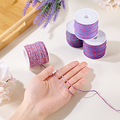 4 Rolls 4 Colors Cotton Braid Thread OCOR-TA0002-68B-1
