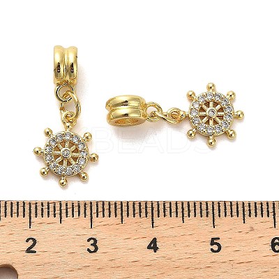 Rack Plating Brass Micro Pave Cubic Zirconia Charms KK-S398-10A-1
