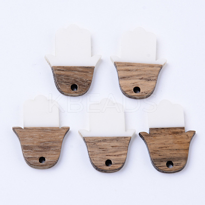 Resin & Walnut Wood Pendants RESI-N025-011A-B05-1