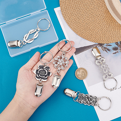 5Pcs 5 Styles Iron Retro Hat Clips FIND-PH0005-79-1