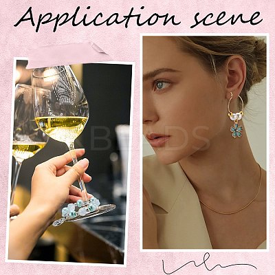 160Pcs 8 Style 316 Surgical Stainless Steel Wine Glass Charms Rings STAS-SC0007-27-1