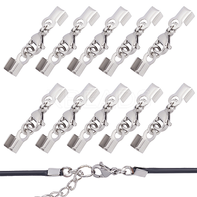 30 Sets 304 Stainless Steel Lobster Claw Clasps STAS-UN0037-35-1