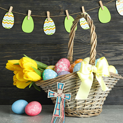 3Pcs 3 Styles Easter Poplar Plywood Cutouts DIY-WH0622-311B-1